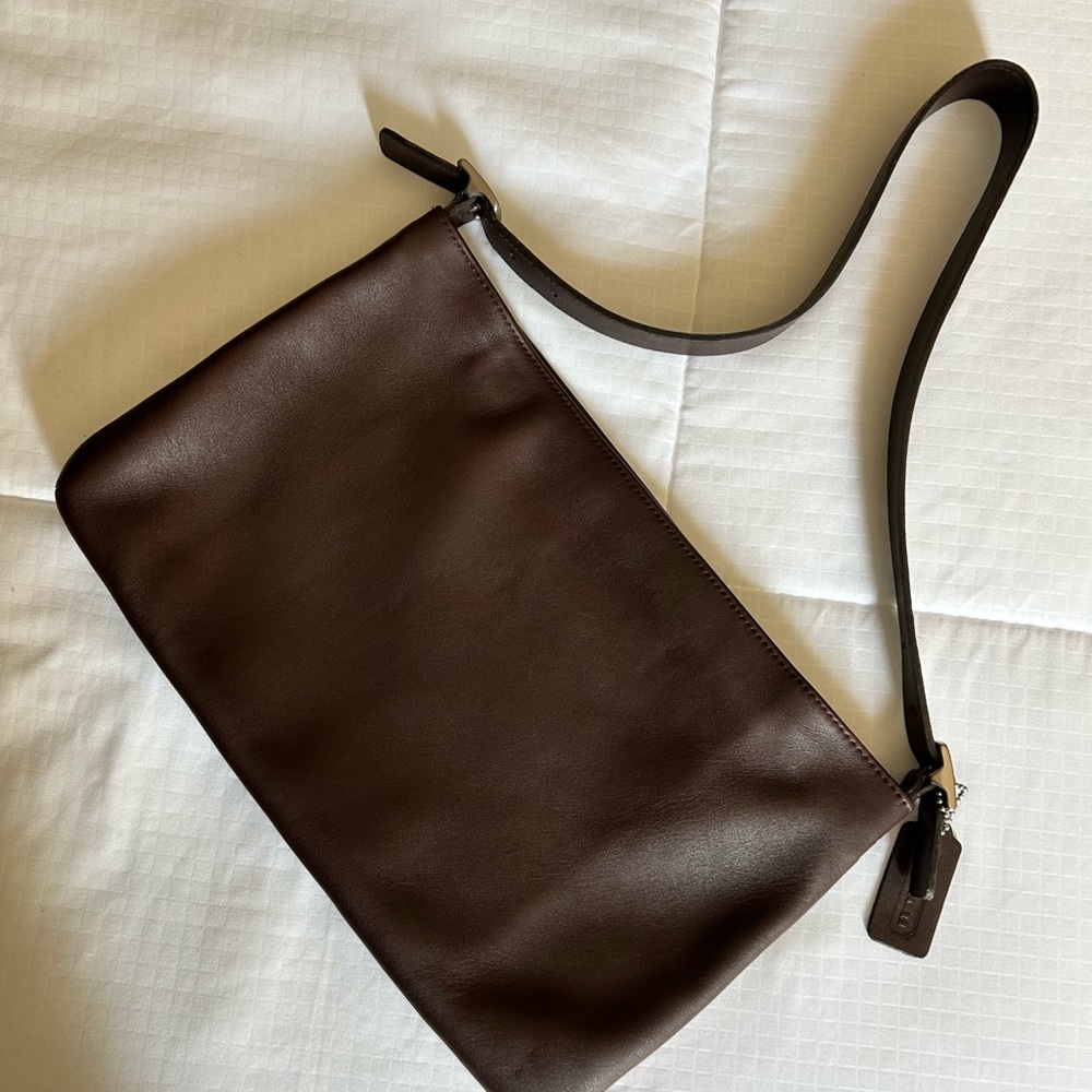 Coach Dark Brown Leather Shoulder Bag